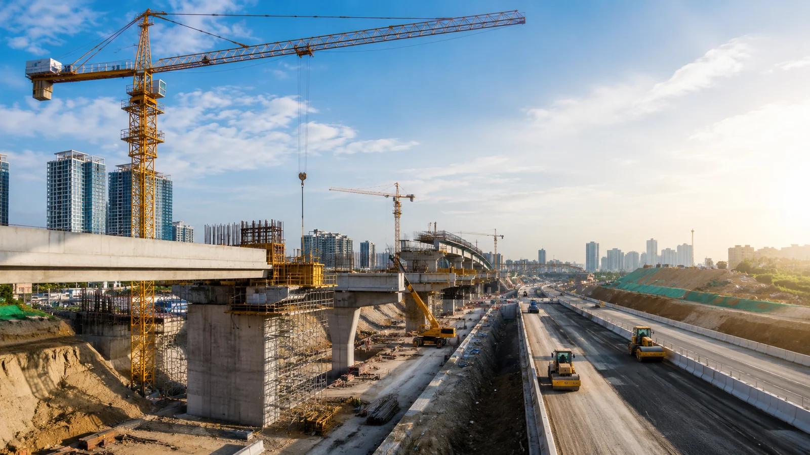 Highway and bridge infrastructure under construction — CONTECH